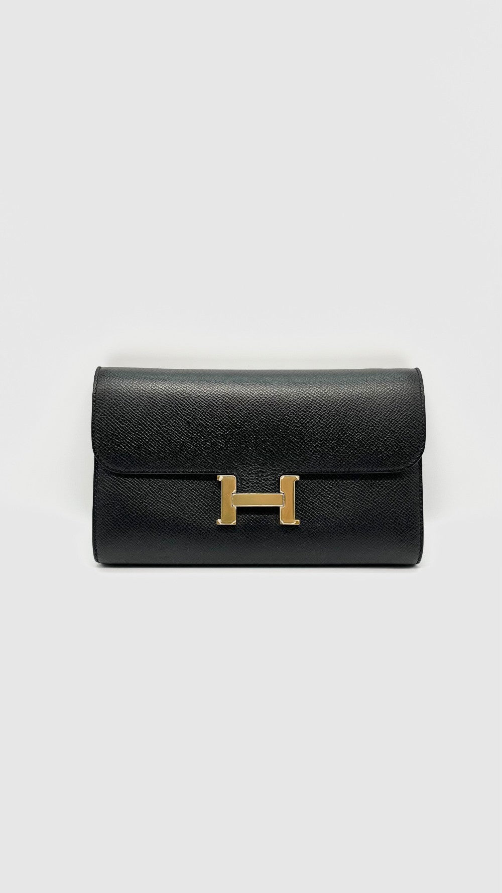 Like New. Hermes Constance To Go Epsom Black GHW. UNN001MC|13881