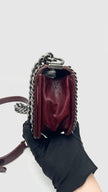 Preowned. Chanel Leboy Small Burgundy Quilted Leather Ruth HW. 20866855|16543