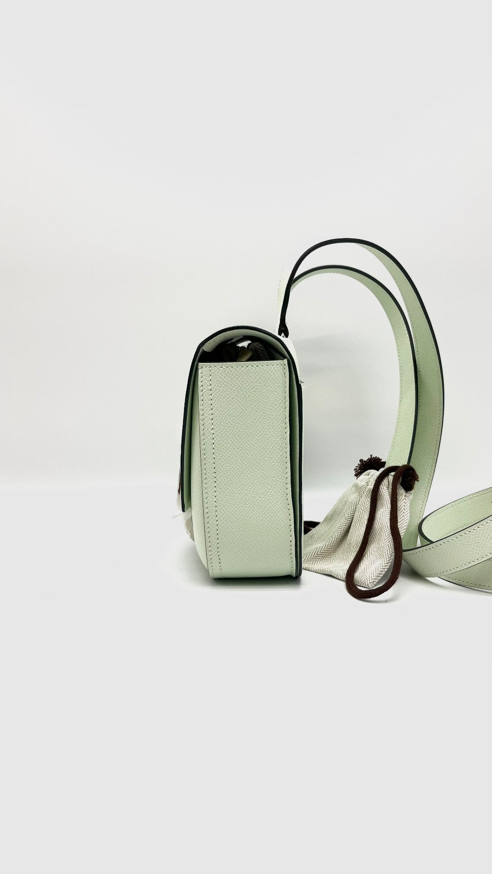 Brand New. Hermes Della Vert Fizz Epsom PHW. UCT085PM|15800