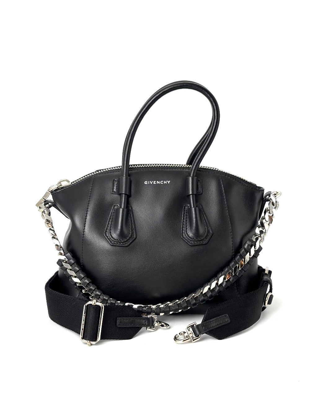 Preowned. Givenchy Soft Antigona Mini Black With Chain|6131