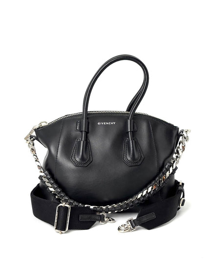 Preowned. Givenchy Soft Antigona Mini Black With Chain|6131