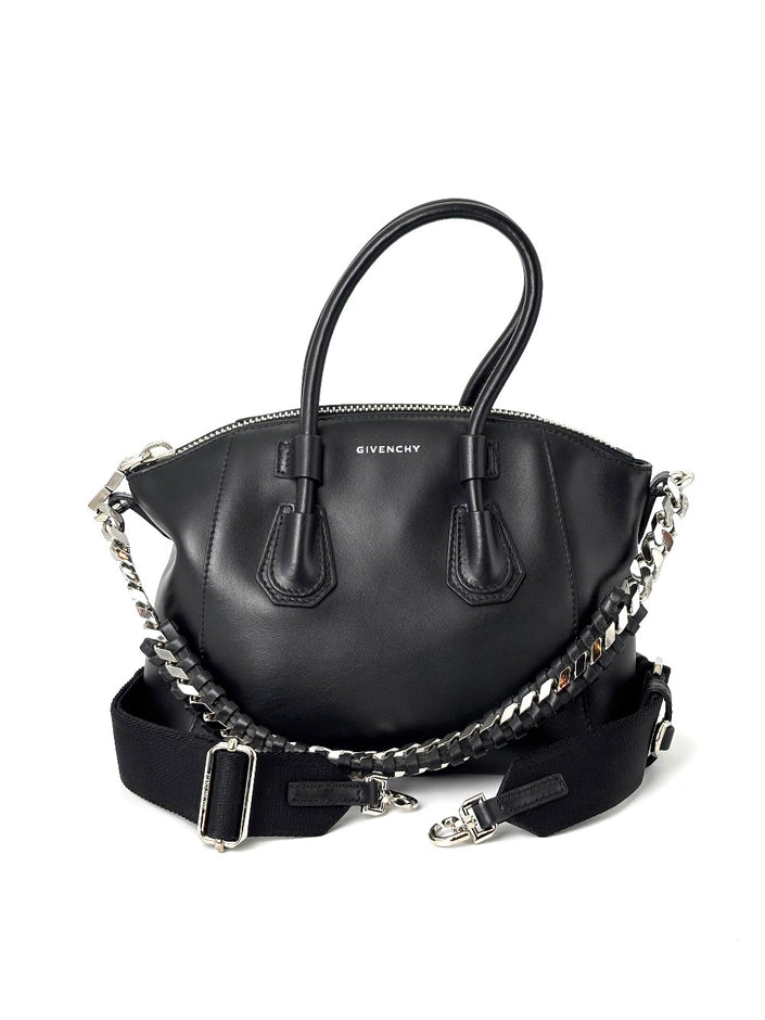 Preowned. Givenchy Soft Antigona Mini Black With Chain|6131