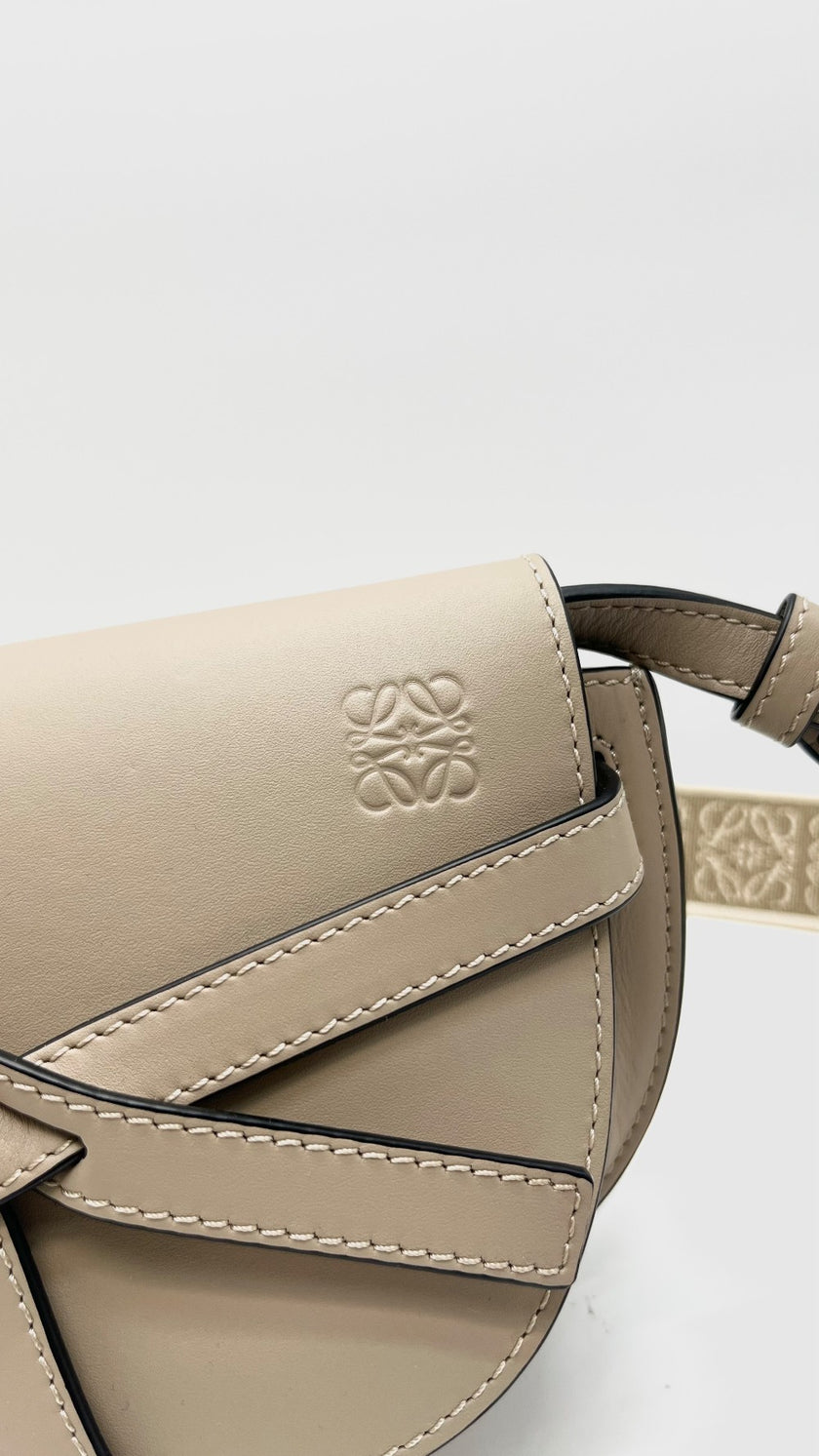 Brand New. Loewe Gate Mini Beige GHW|15609