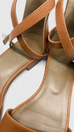 Brand New. Hermes Baia Sandals Gold. 37|5837