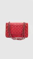 Preowned. Chanel Double Flap Jumbo Pink Patent Leather SHW. 14433520|15231