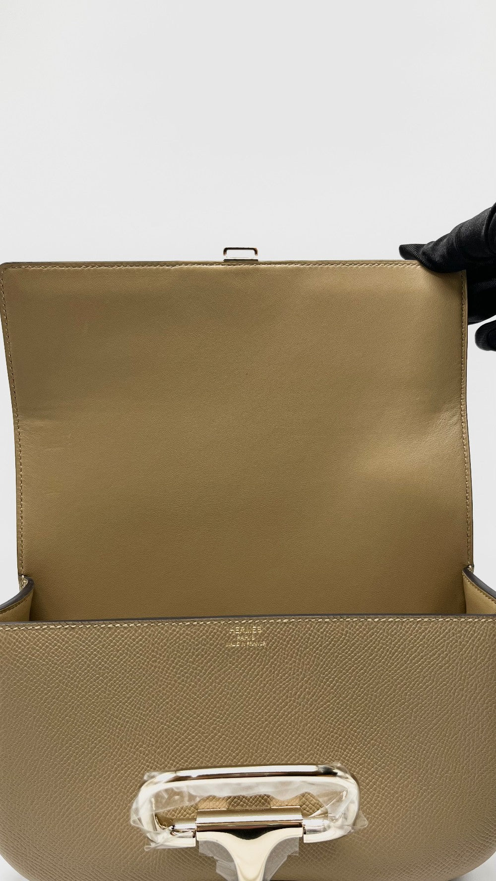 Brand New. Hermes Della Cavalleria Elan Epsom Cardamome Permabrass HW. KPY652KH|5134
