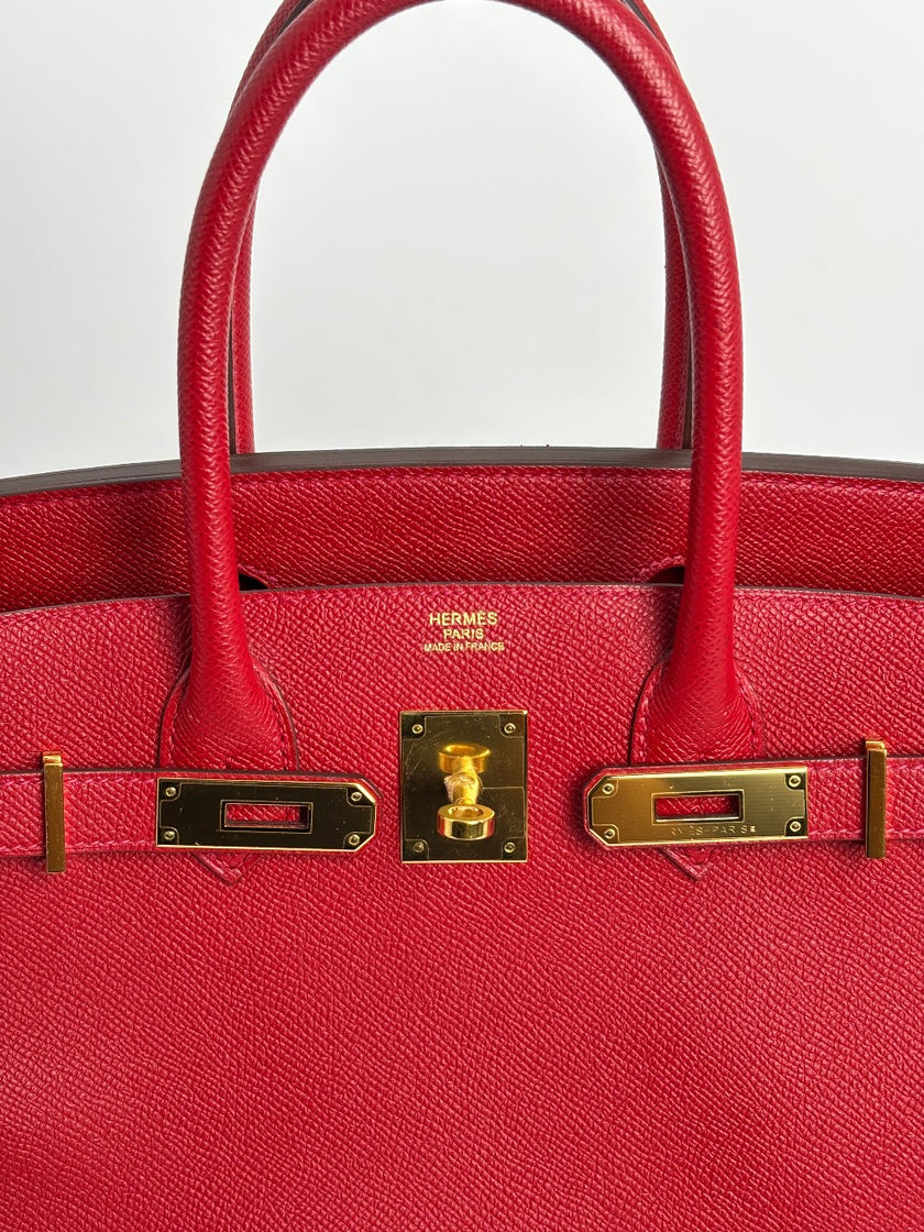 Preowned. Hermes Birkin 30 Rouge Casaque. TPY009GG|3447
