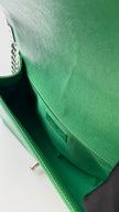 Preowned. Chanel Leboy Old Medium Green Caviar SHW. 30028279|16083