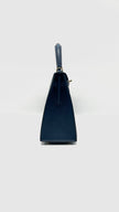 Like New. Hermes Kelly 25 Bleu De Prusse Epsom Sellier GHW. WHA469KY|8271