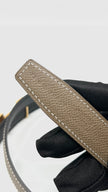 Brand New. Hermes Belt Etoupe/Black 75cm. UID400CF|12209