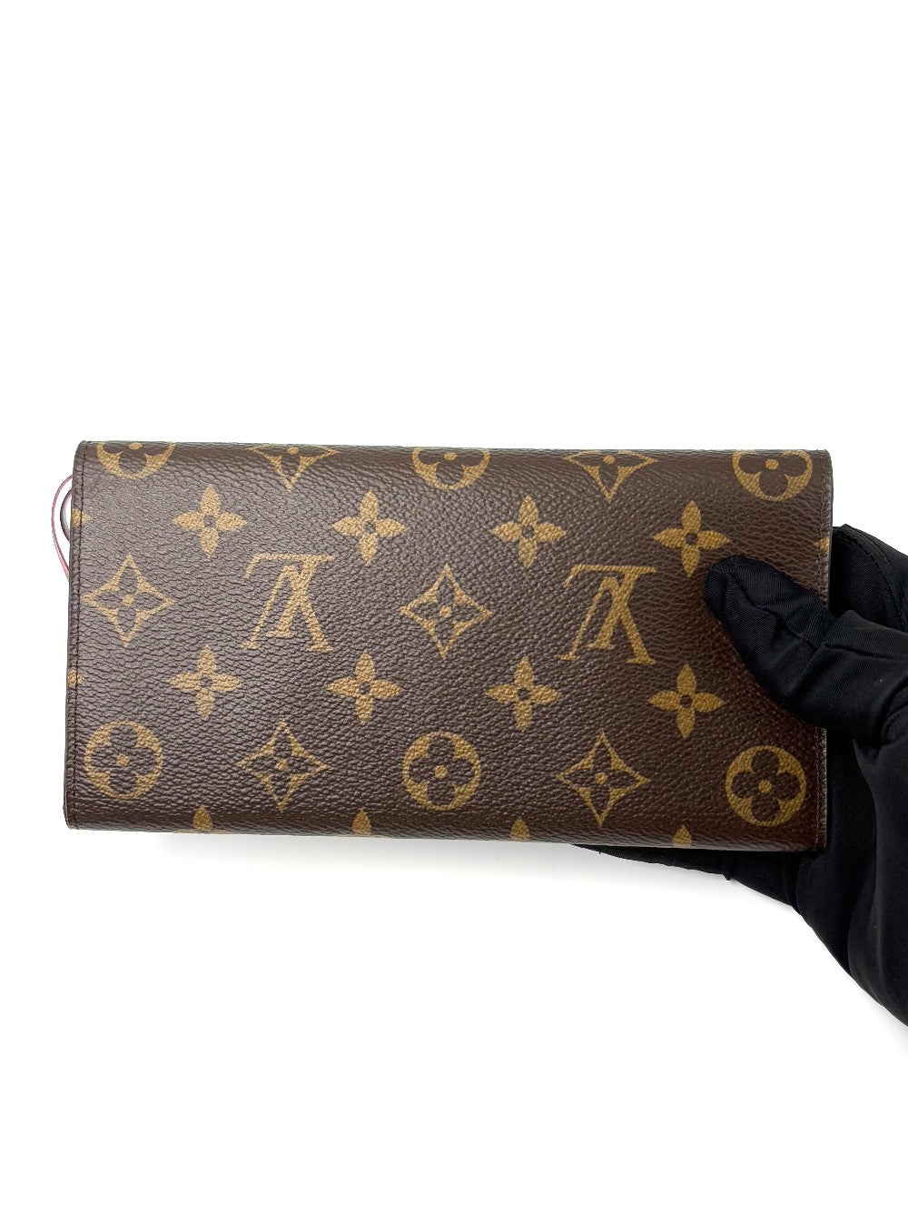 Preowned. LV Emily Fuchsia Monogram Long Wallet|6640