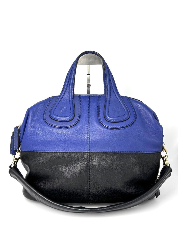 [SALE] Preowned. Givenchy Nightingale Medium Bi Color Blue/ Black. MA1104|9571