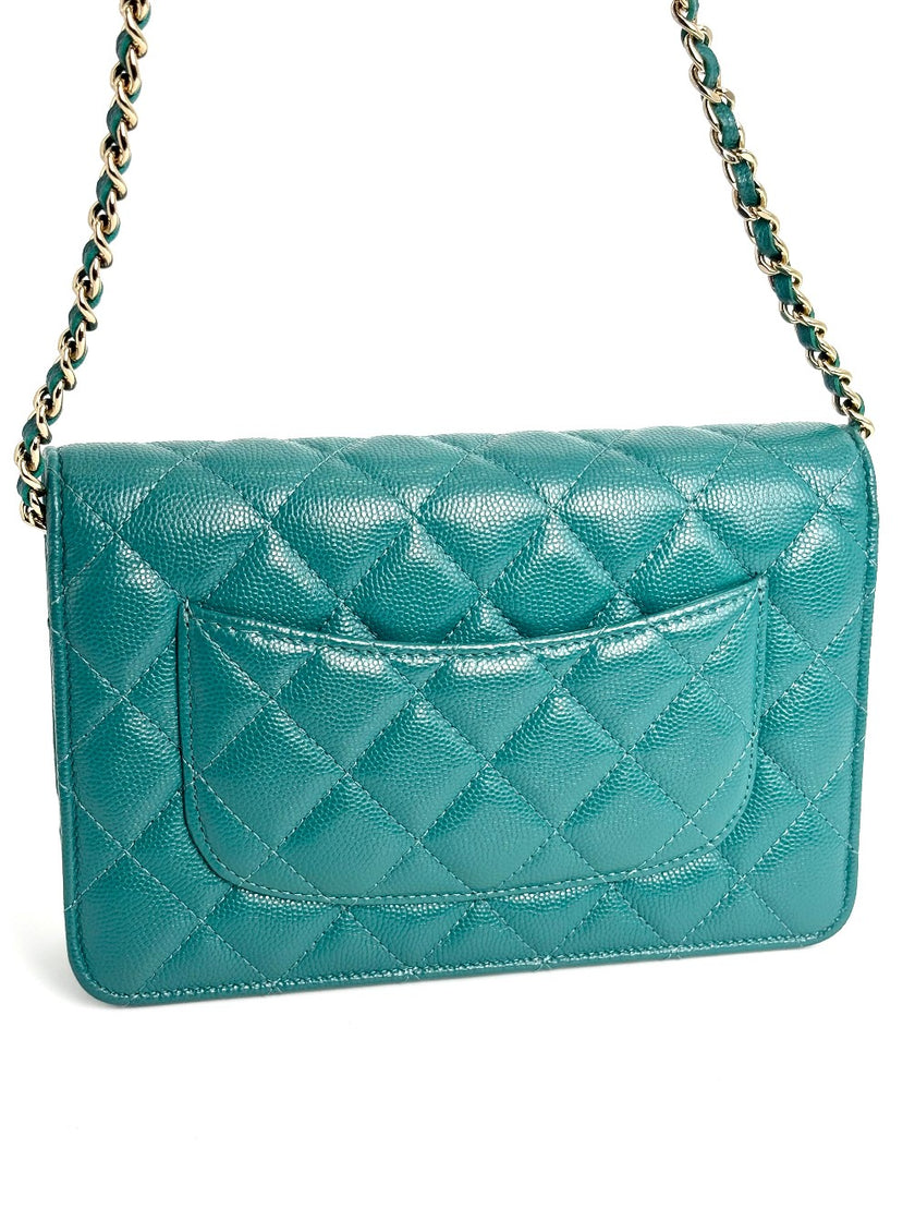 Like New. Chanel WOC Bluegreen. 30836980|4100