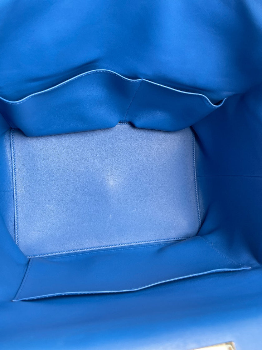 Preowned. Hermes Toolbox 26 Blue Zanzibar GHW. CBY011GN|3683