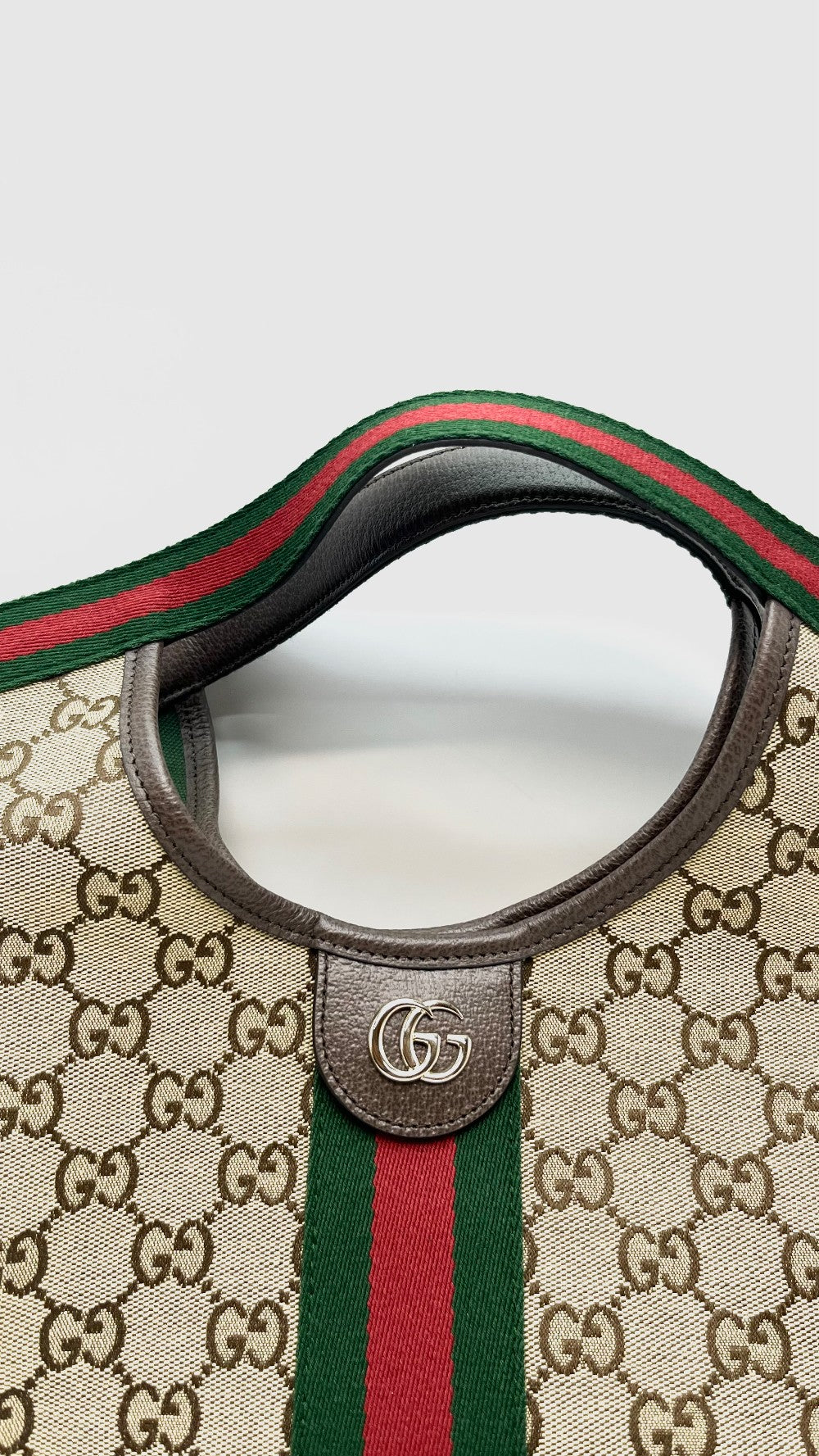 Like New. Gucci Giglio GG Canvas Tote Bag. 860845525040|16050