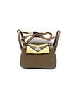 Unused. Hermes Mini Lindy Etoupe Quadrille Strap Clemence PHW.WMM475SM|17894