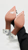 Brand New. Amina Muaddi Begum Glass Heel. 36|10624