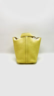 Like New. Hermes Picotin 18 Lime Clemence PHW. UAM005UH|15731