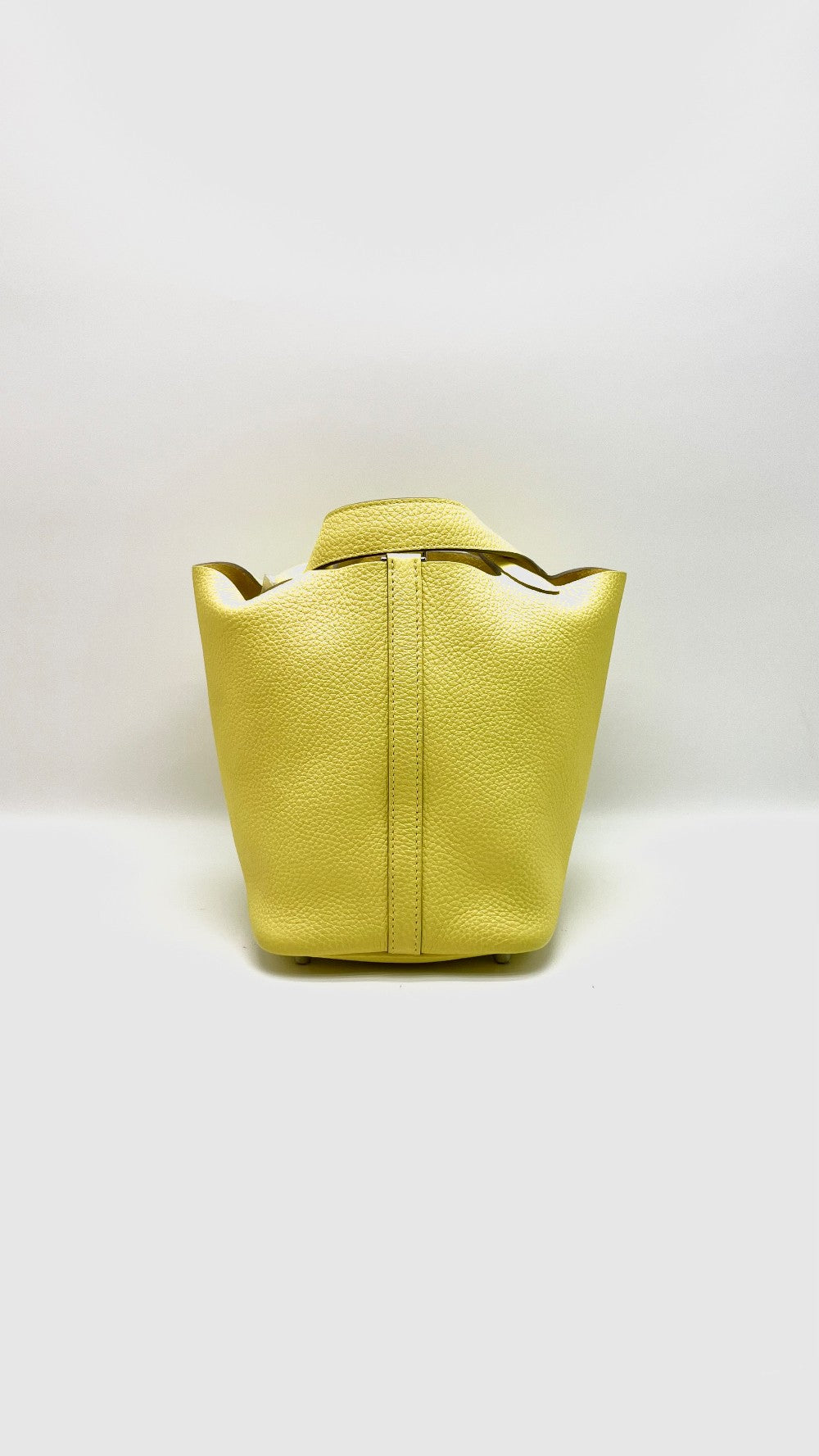 Like New. Hermes Picotin 18 Lime Clemence PHW. UAM005UH|15731