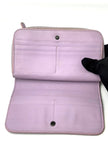 Preowned. Bottega Zip Long Wallet Lavender|7059