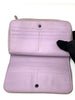 Preowned. Bottega Zip Long Wallet Lavender|7059