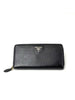 Preowned. Prada Zip Long Wallet Black|7013