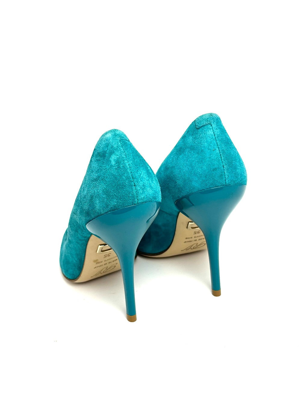 Brand New. Roger Vivier Heel Suede Blue. 35|10646