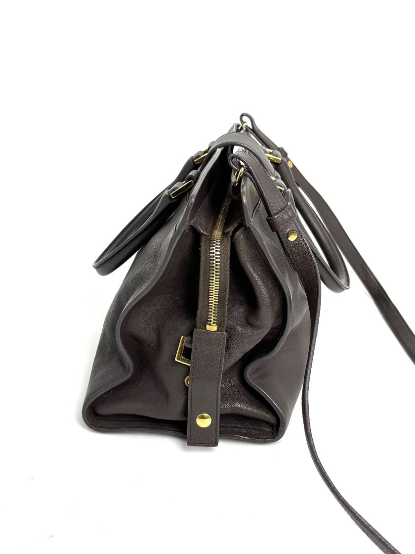 Preowned. YSL Cabas Gray|12493