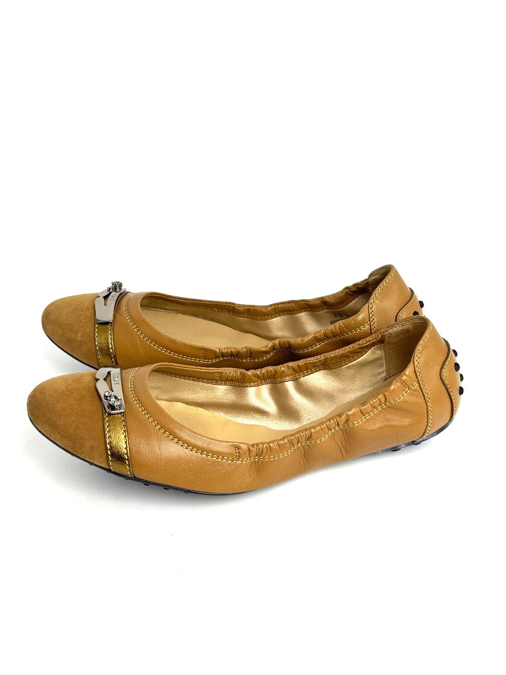 Preowned. Tods Dolls Shoes Brown. 38.5|12821