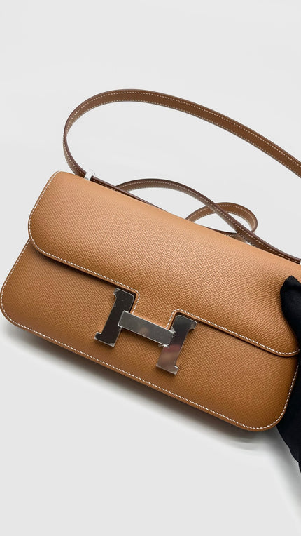Brand New. Hermes Constance Elan Gold Epsom PHW. KPI610TC|16649