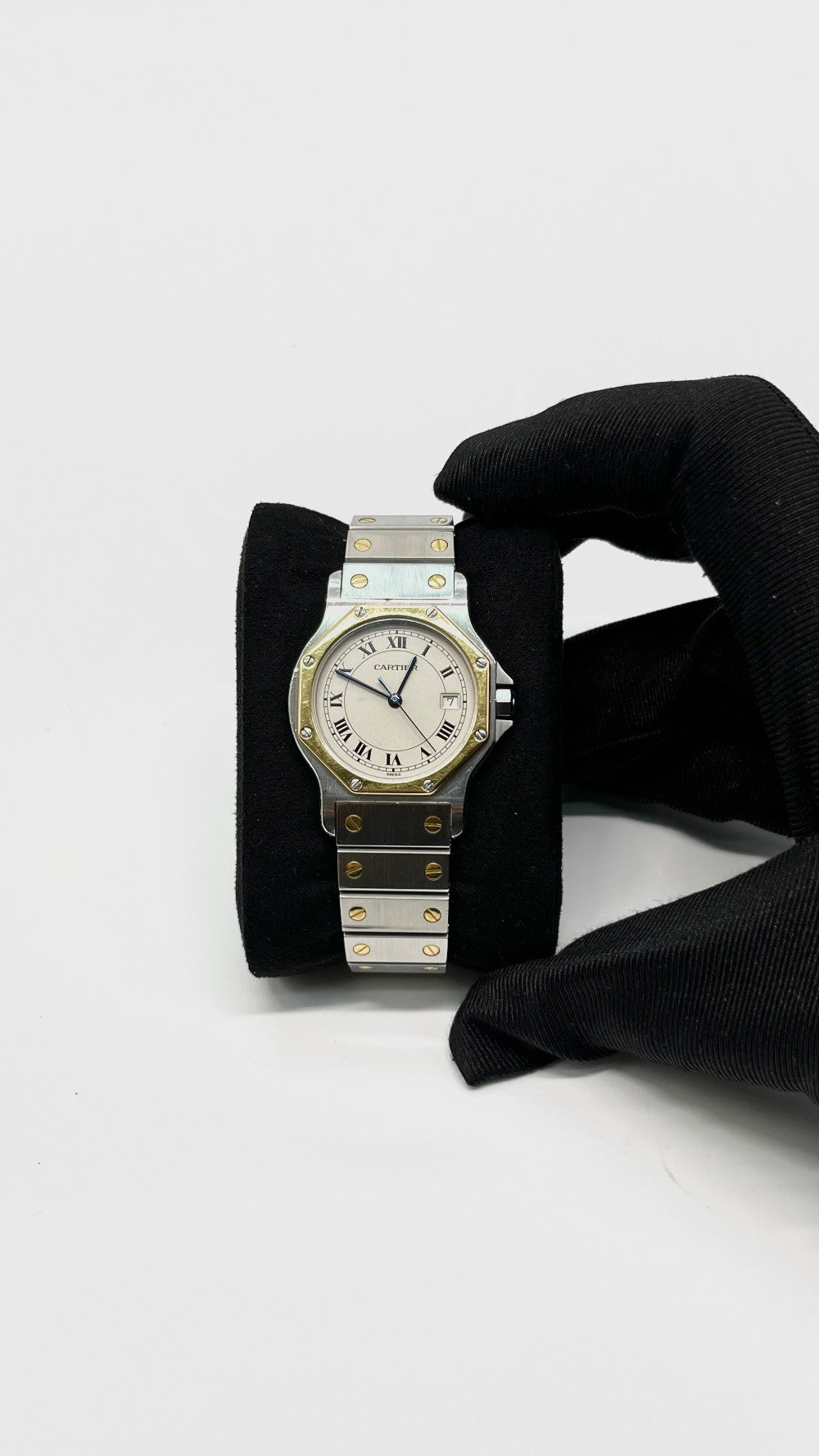 Preowned. Cartier Santos Octagon Two-toned 30MM|10897