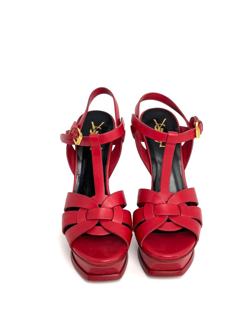 Preowned. YSL Tribute Heel Red. 37|8357