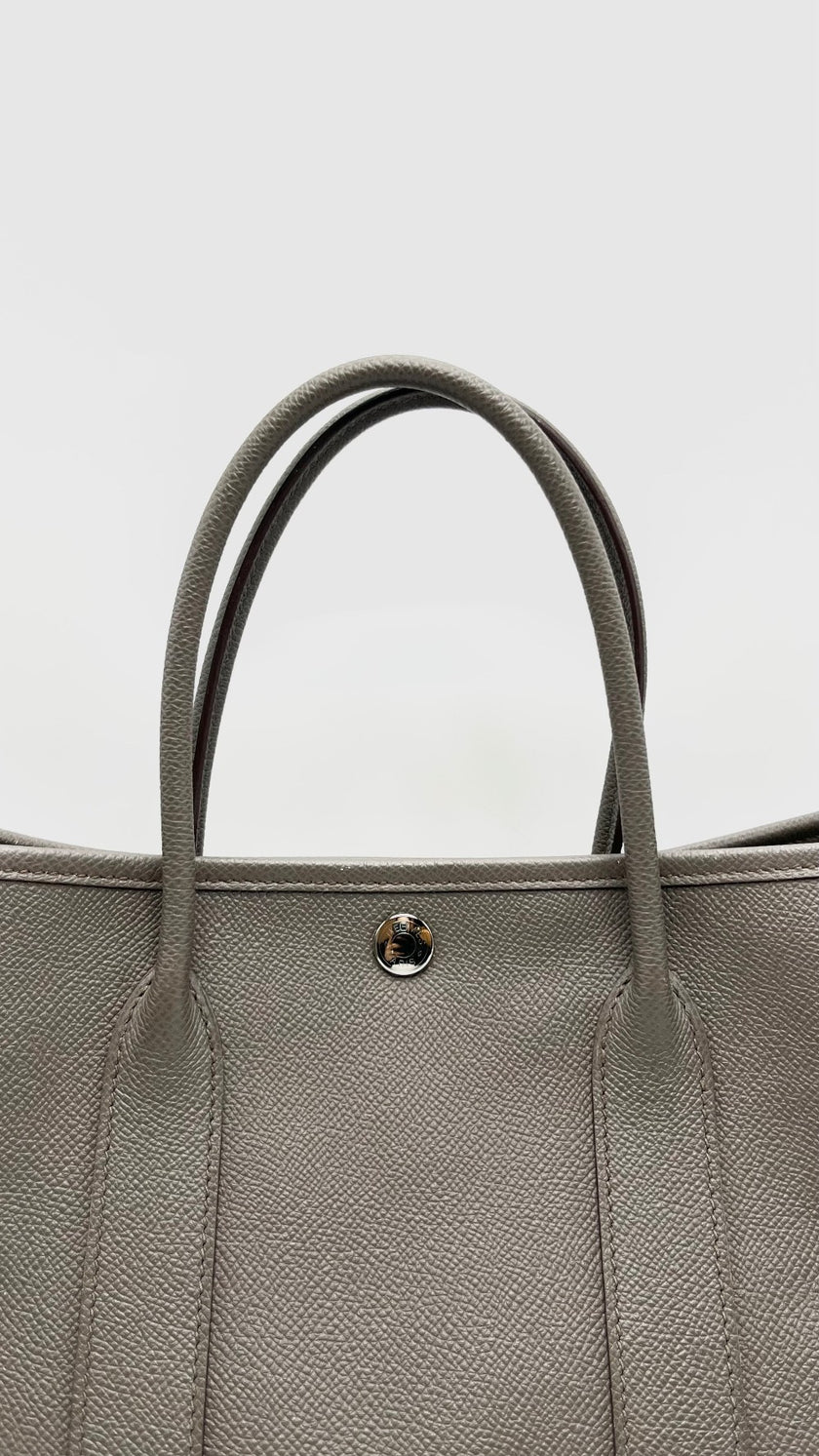Preowned. Hermes GPT 30 Epsom Etain SHW. AMM007KM|16000