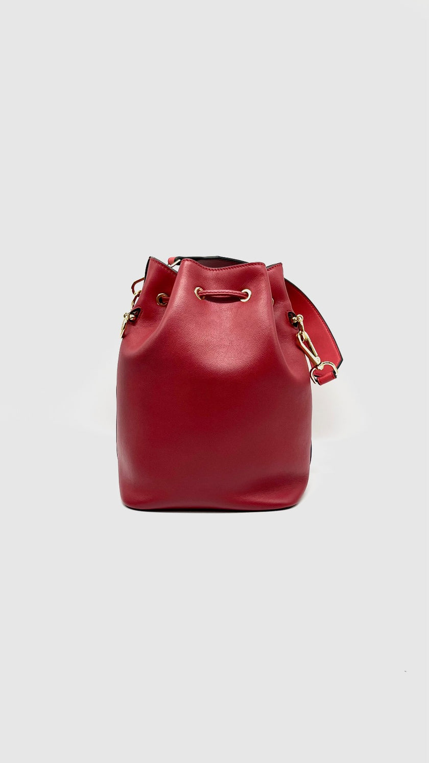 Like New. Fendi Mon Tresor Red Bucket Bag|14940