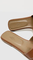 Preowned. Hermes Oran Sandals Gold. 40|11455