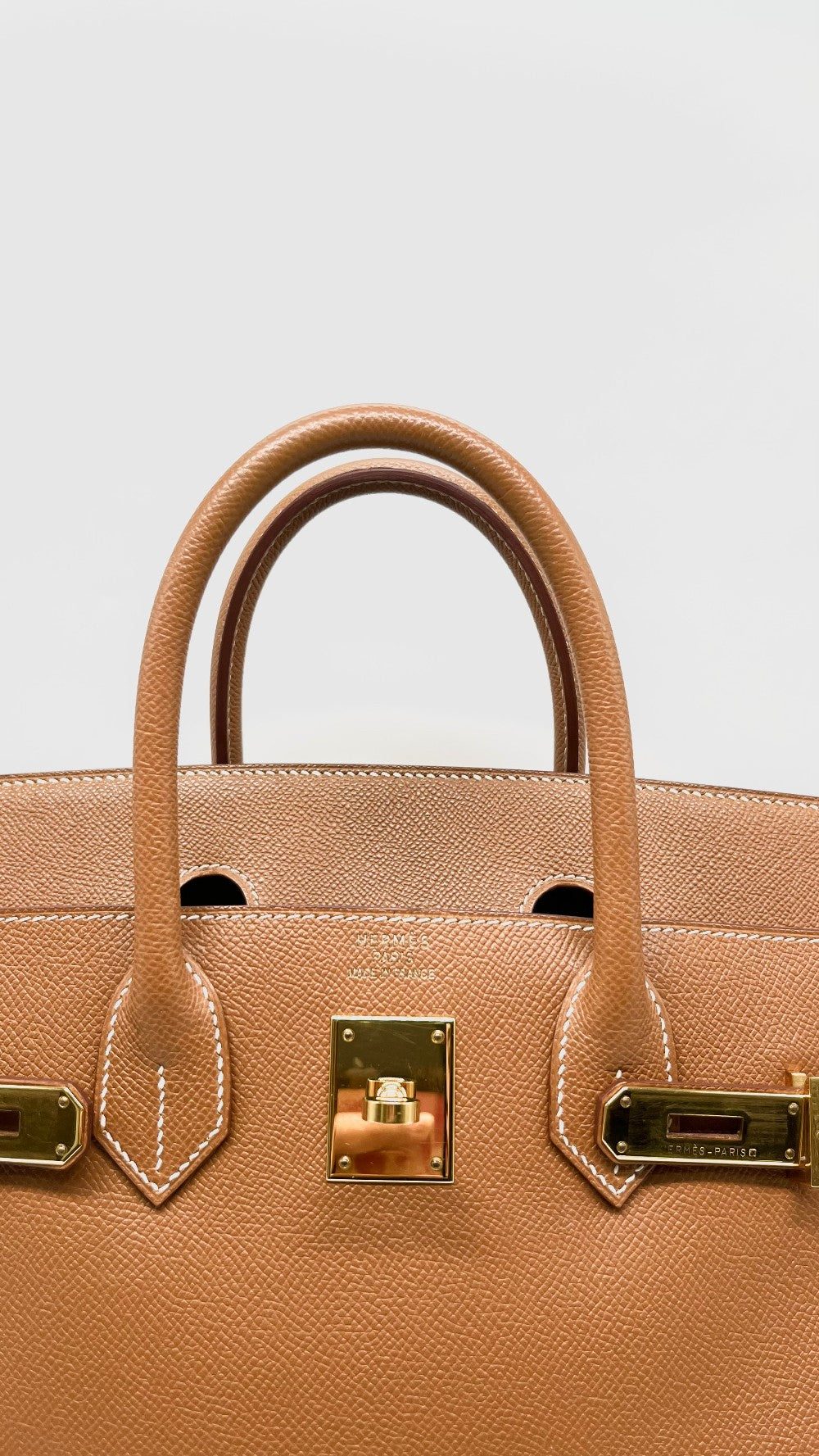 Preowned. Hermes Birkin Hac 32 Gold Epsom GHW. P26M|14032