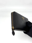 Preowned. Prada Zip Long Wallet Black|7015