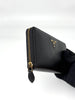 Preowned. Prada Zip Long Wallet Black|7015