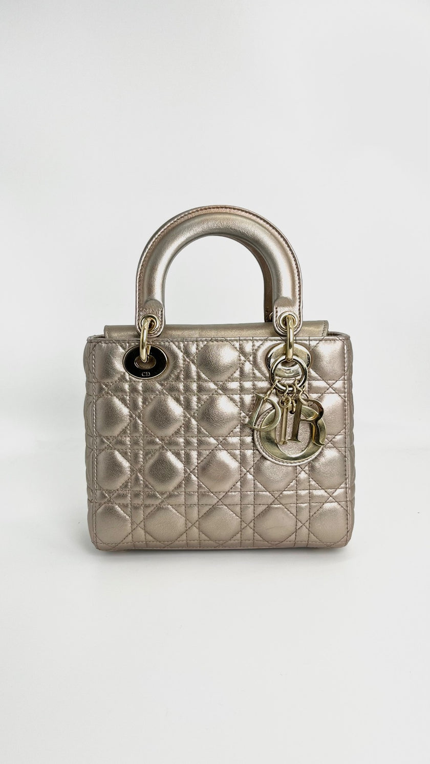 [SALE] Preowned. Lady Dior Small Bronze GHW. 18MA1119|4383