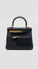 Brand New. Hermes Kelly 25 Colormatic Blue/Black/Chai/Etoupe/Gold Swift. UST494UA|4943