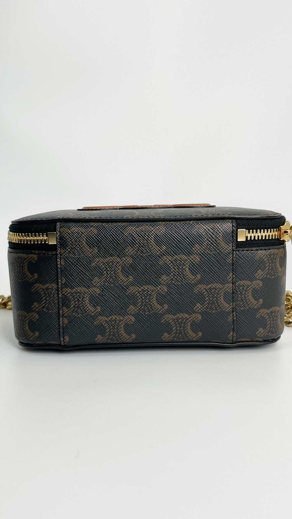 Unused. Celine Triomphe Box Tan|4554