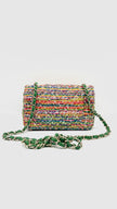 Preowned. Chanel Mini Rectangular Multicolor Tweed Flap. 22148773|13913