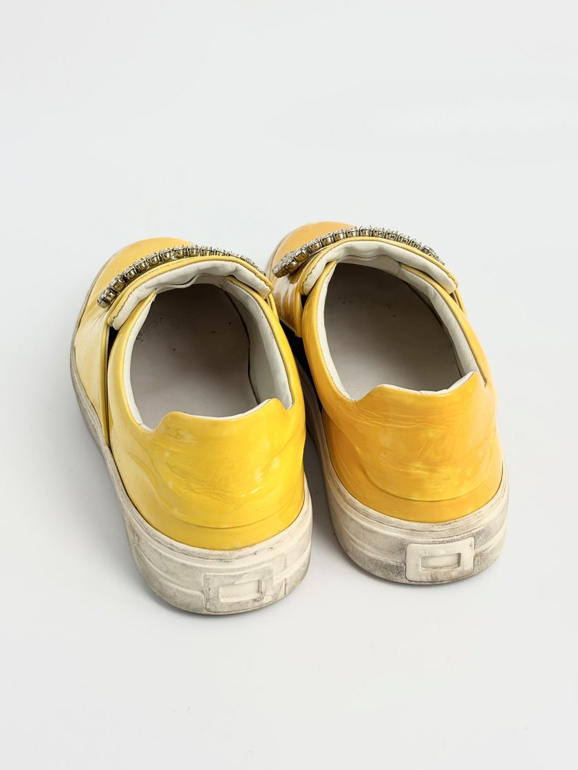 Preowned. Roger Vivier Slip On Yellow. 36|12608