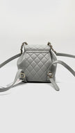 Brand New. Chanel Duma Backpack Gray Lambskin GHW. XX14TUKS|7863