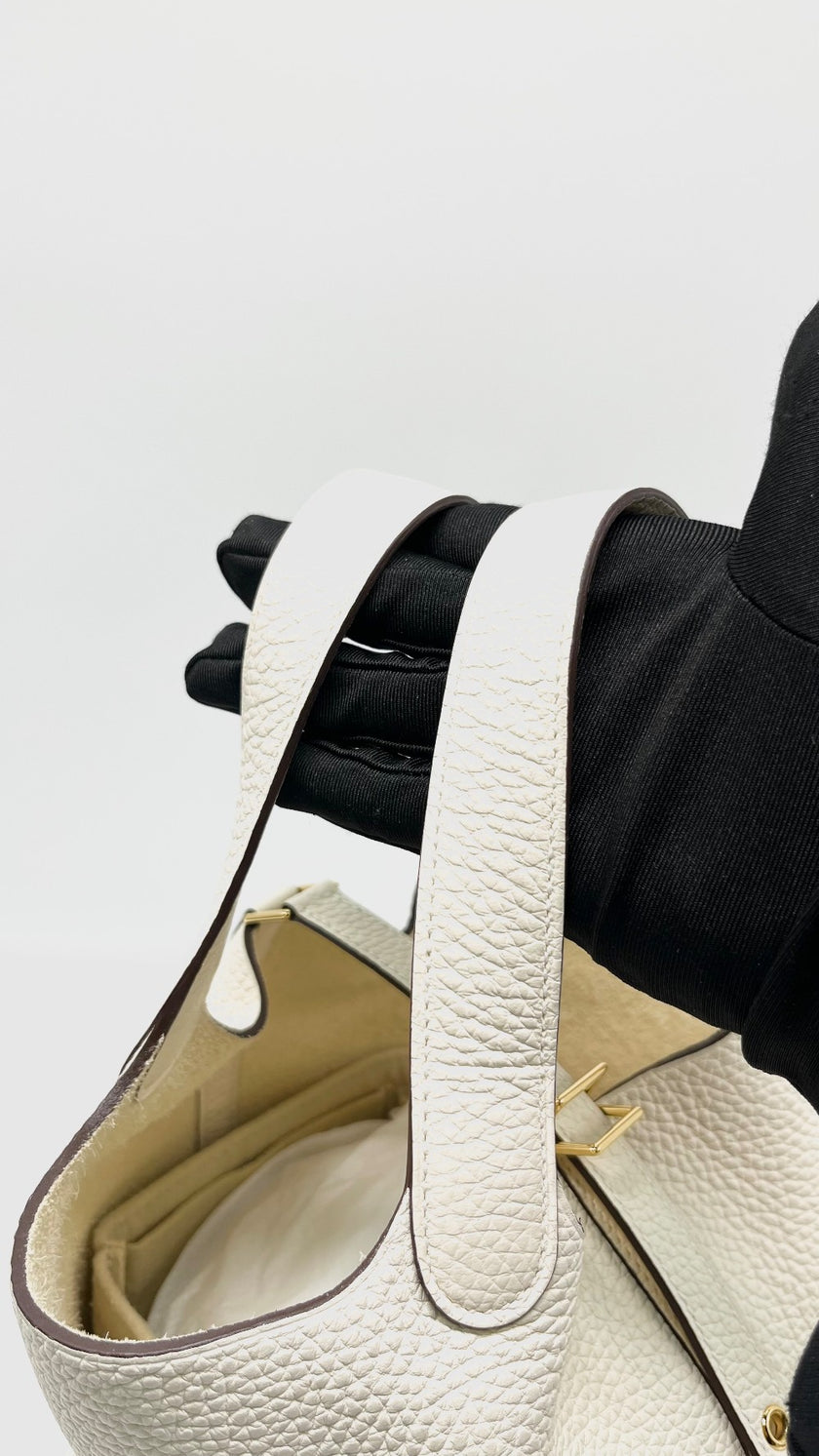 Like New. Hermes Picotin 18 Nata Clemence GHW. BFS005GX|12183