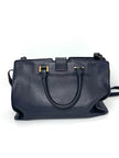 Preowned. YSL Cabas Navy Blue|6381
