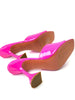 Brand New. Amina Muaddi Sandals Low Heel Pink. 37|7514