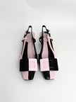 Brand New. Roger Belle Vivier Sling Back Patent Black/ Pink. 36|12791