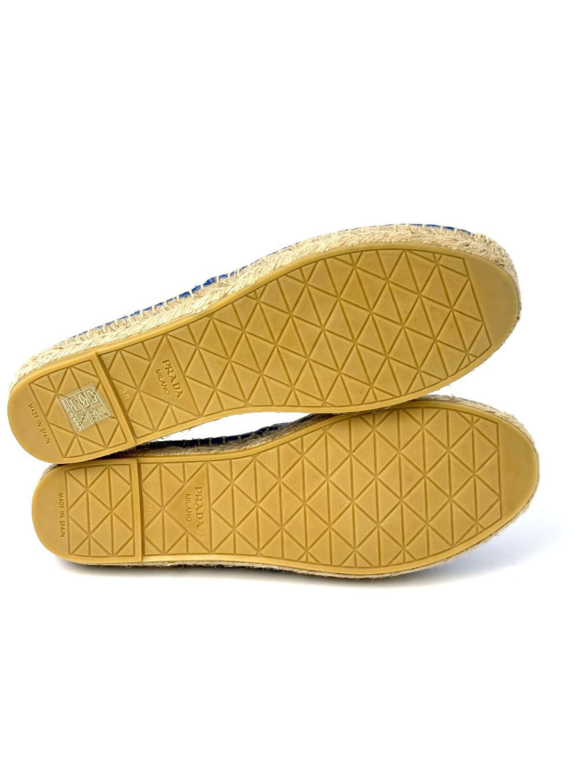 Brand New. Prada Espadrilles Blue. 38|8604