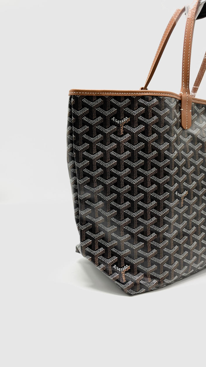 Brand New. Goyard St. Louis PM Black/Tan. CHN020251|10149